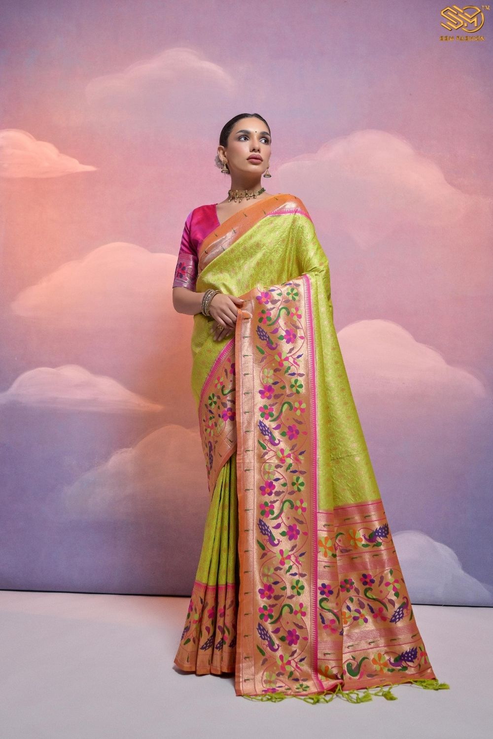 Soft Banarasi Silk Paithani Saree