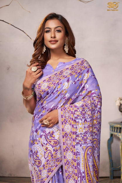 Pashmina Cotton Designer Weaving Saree with All over Thread