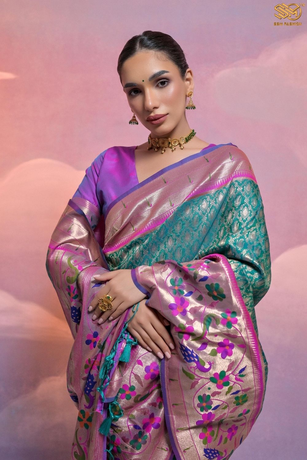 Soft Banarasi Silk Paithani Saree