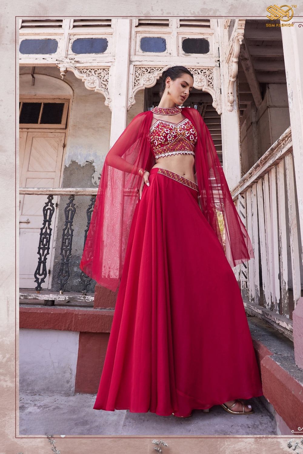 Rani Pink Ready Made Lehenga Set