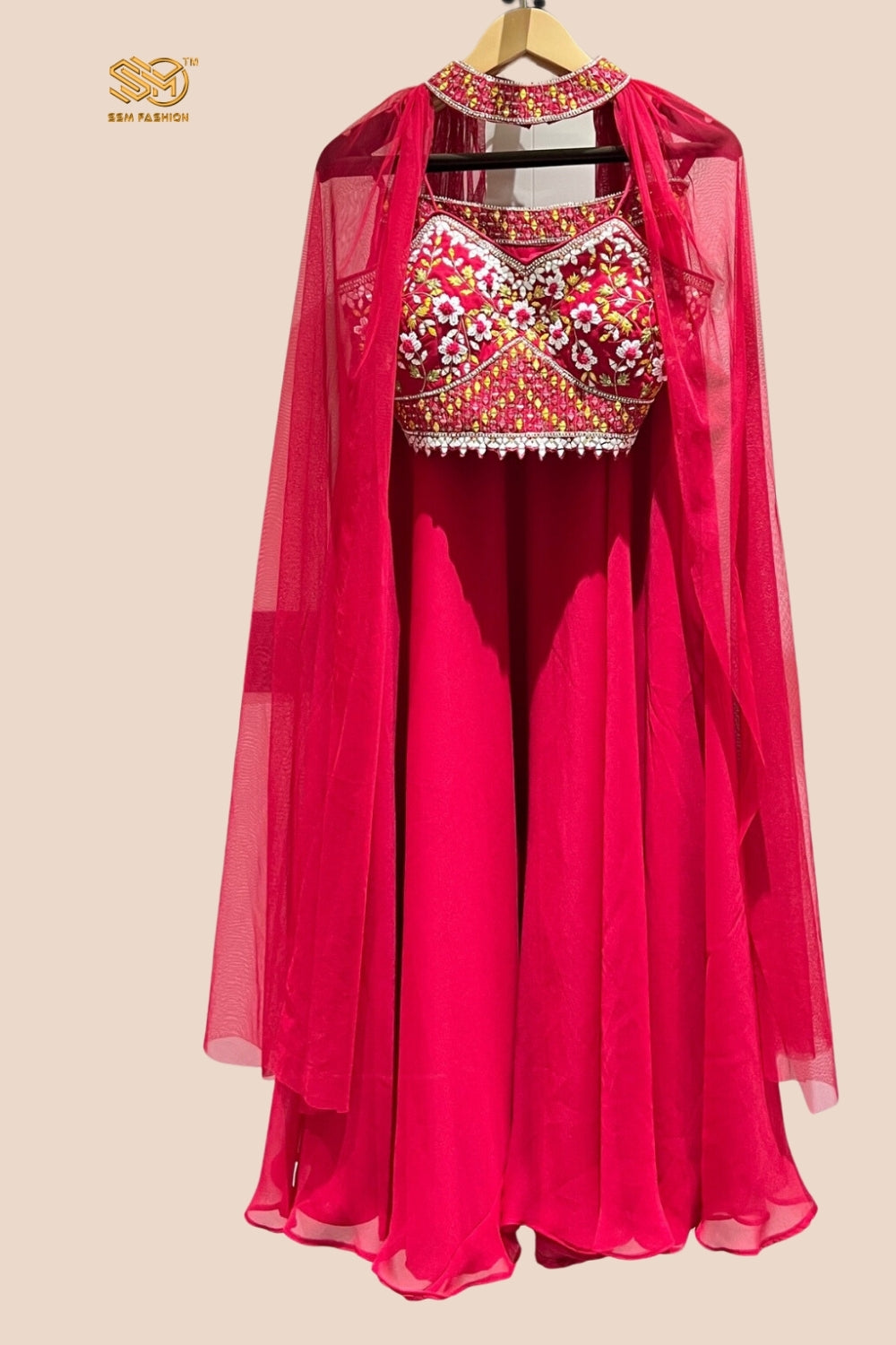 Rani Pink Ready Made Lehenga Set